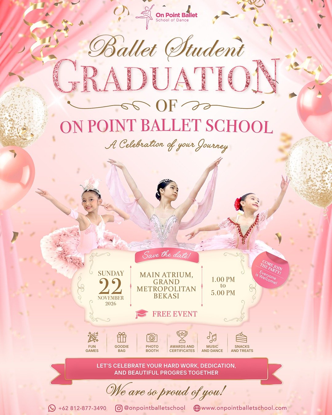 On Point Ballet Ballet Student Graduation @Grand Metropolitan Bekasi Ballet Student Graduation